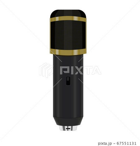 Condenser Microphone in Black and Gold color 3d 67551131