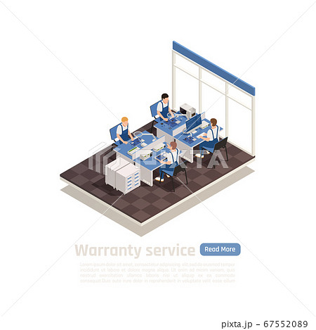 Warranty Service Isometric Illustration 67552089