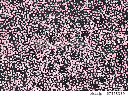 連なる粒の模様 ピンク 黒背景のイラスト素材