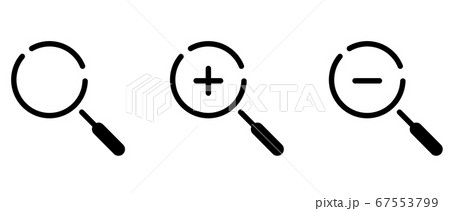 虫眼鏡のアイコンのセット 検索 ビジネスのイラスト素材