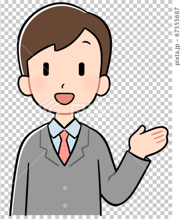 スーツの男性(案内) 67555687