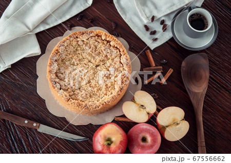 Homemade delicious apple pie with different Homemade delicious apple pie with different 67556662