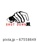 Finger and button to turn off, logo icon 67558649