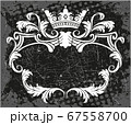 Decorative black and white frame with crown 67558700