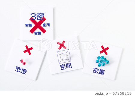 3密回避ウィズコロナ時代の生活様式 3密回避ウィズコロナ時代の生活様式 67559219