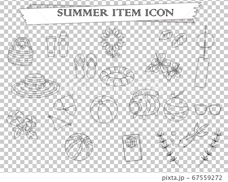 Summer item icon set 67559272
