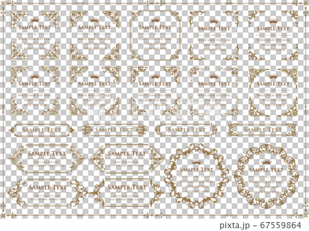 ビンテージオーナメントセット。各種フレーム素材。 67559864