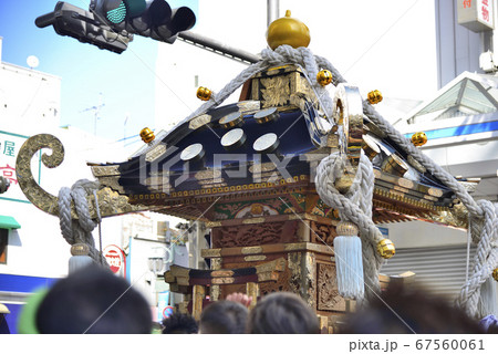 神奈川 横須賀 みこしパレードのお神輿の写真素材