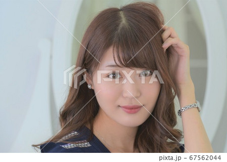 美しい日本人女性のアップの写真素材