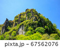 新緑の耶馬渓一目八景　五月晴れの鳶の巣山 67562076