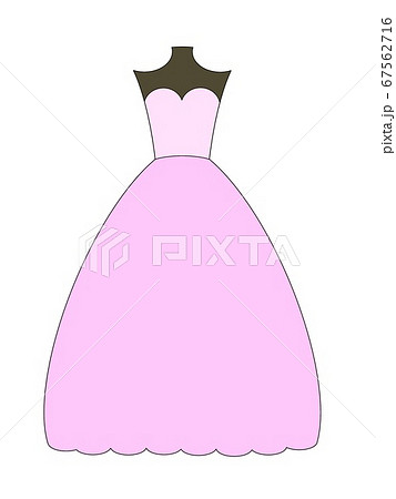 ウェディングドレスのイラスト素材