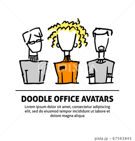 A square vector image with dooodle business A square vector image with dooodle business 67563843