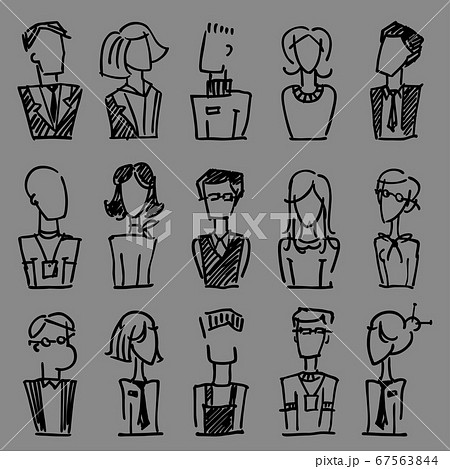 A set of vector dooodle business avatar for A set of vector dooodle business avatar for 67563844