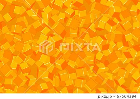 Golden Cubes Seamless Pattern, 3D Illustration 67564394