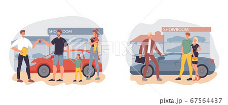 Car showroom, auto dealership or rental center set Car showroom, auto dealership or rental center set 67564437