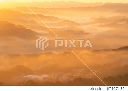 鹿野山九十九谷展望公園 朝景 67567185