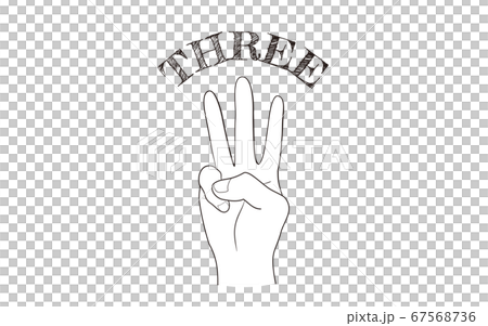 遞標誌象,第三,手指字符也corel凹道例證向量。 遞標誌象,第三,手指字符也corel凹道例證向量。 67568736