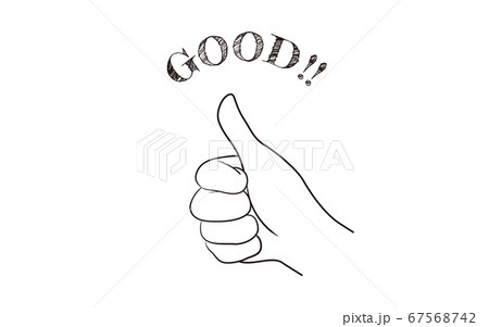 ハンドサインのアイコン 好評価のグッドサイン ベクターイラスト のイラスト素材