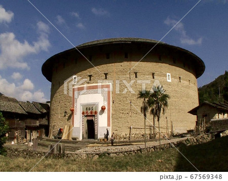 中国土楼図鑑福建省保存の良い環極楼 中国土楼図鑑福建省保存の良い環極楼 67569348