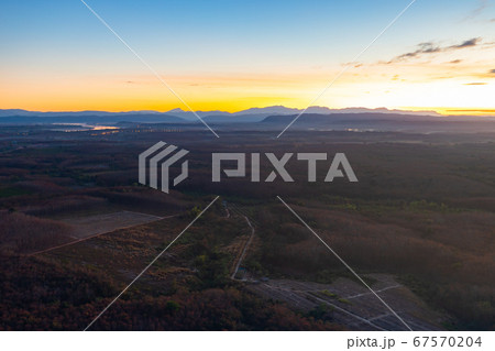 Beautiful sunrise at Three Rock Whale of Phu Sing 67570204
