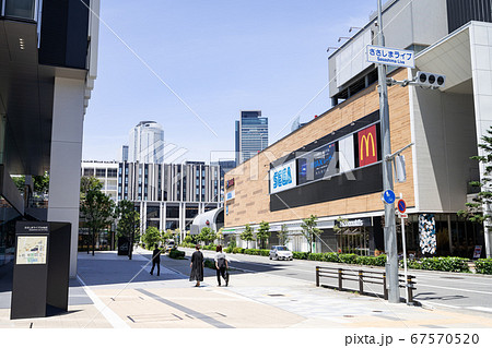 名古屋市中村区 ささしまライブ 都市風景 109シネマズ名古屋 マーケットスクエアささしまの写真素材