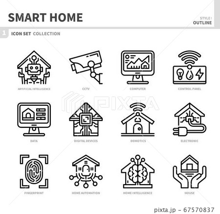 smart home icon set 67570837