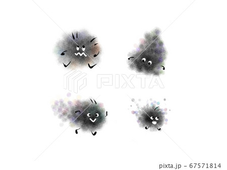 ほこりの仲間たちのイラスト素材