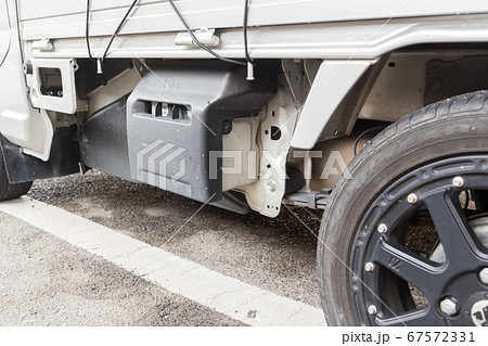軽トラックのバッテリーの写真素材