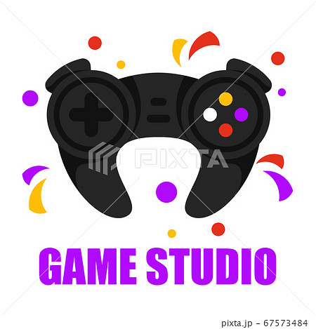 Game studio logo vector isolated. Black controller Game studio logo vector isolated. Black controller 67573484
