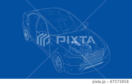 Concept car. 3d illustration Concept car. 3d illustration 67573858