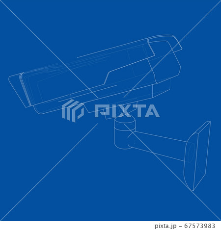 Outline CCTV camera. Security camera 67573983