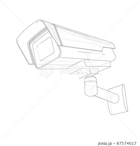 Outline CCTV camera. Security camera 67574017