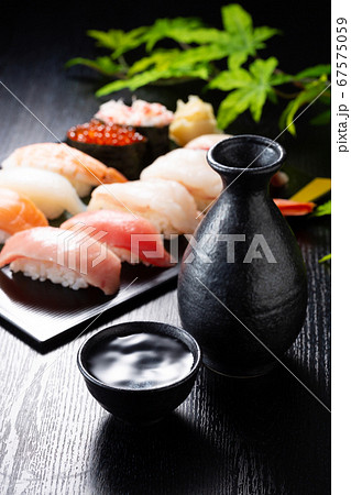 日本酒　黒バック　高級 67575059