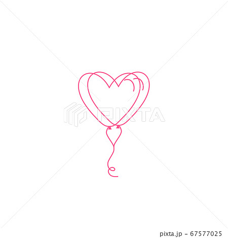 Simple flat style icon of beautiful two balloons in the form of hearts for the feast of love on Valentine's Day or March 8th. illustration. Simple flat style icon of beautiful two balloons in the form of hearts for the feast of love on Valentine's Day or March 8th. illustration. 67577025