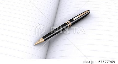 ノートとボールペン 67577969