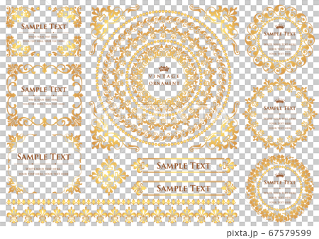 Vintage ornament set. Borders and various frame materials. Vintage ornament set. Borders and various frame materials. 67579599