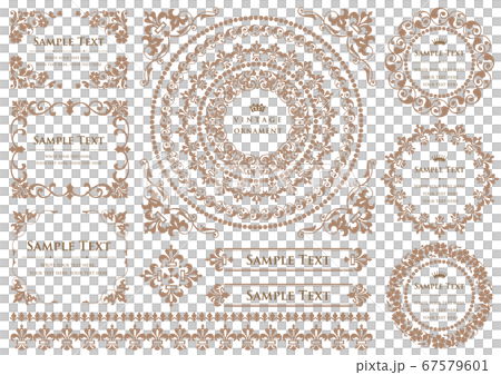 Vintage ornament set. Borders and various frame materials. 67579601