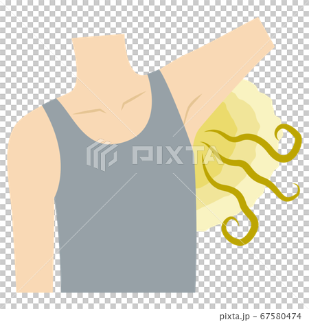 Men Who Suffer From Armpits Armpit Odor Stock Ilration 67580474 Pixta Armpits Armpit Odor, How To Get Armpit Odor Out Of Shirts