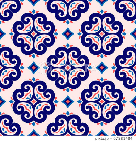 Floral seamless pattern with ornamental design. Floral seamless pattern with ornamental design. 67581484