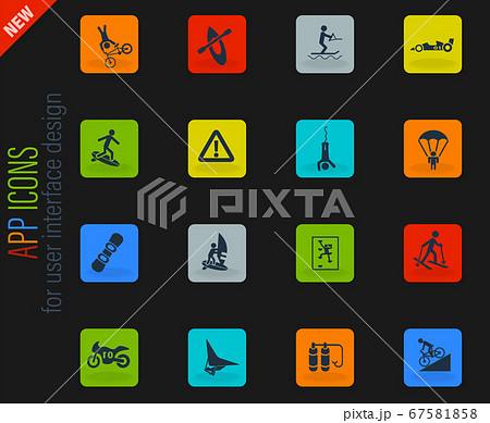 extreme sport icon set 67581858