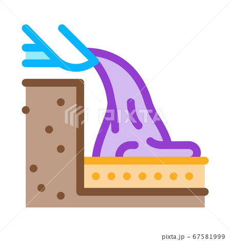 foundation pouring icon vector outline illustration 67581999