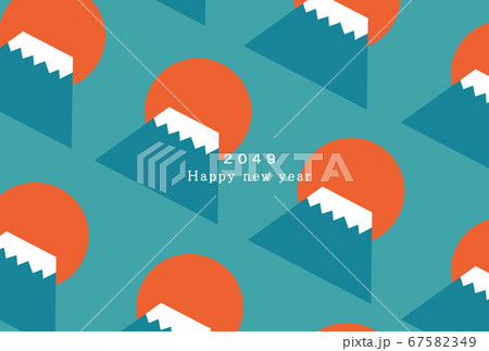49年 巳年 年賀状テンプレートのイラスト素材