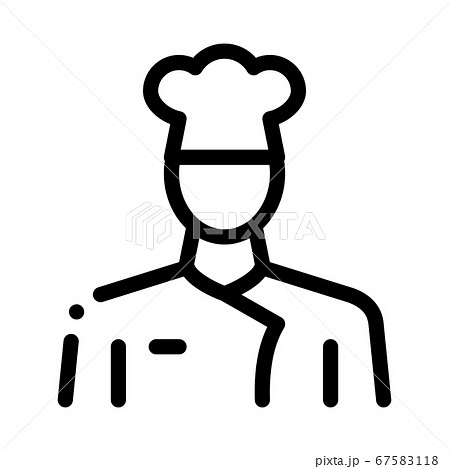 cook chief profession icon vector outline illustration 67583118