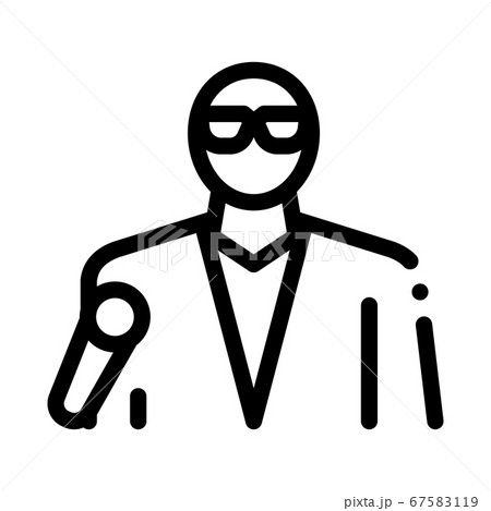 singer profession icon vector outline illustration 67583119