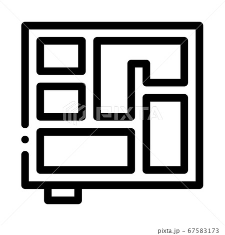 foundation plan icon vector outline illustration 67583173