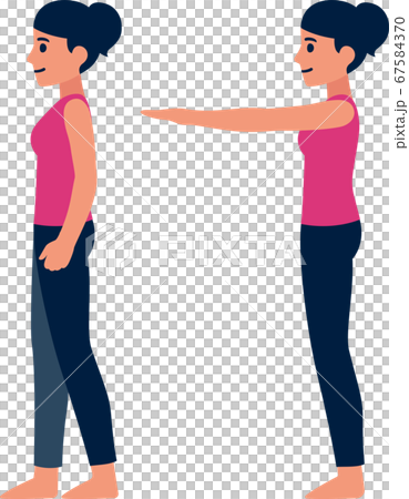 Romberg's Test Woman Illustration - Stock Illustration [67584370] - PIXTA