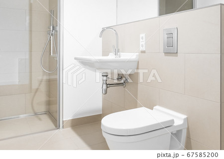 modern bathroom in new apartment flat modern bathroom in new apartment flat 67585200