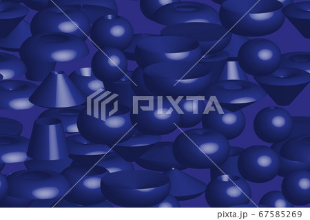 Abstract Color Volume Shapes 3D Seamless Illustration 67585269