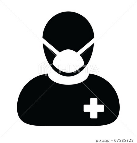Health icon vector patient with face mask person profile male user avatar symbol for medical and health care protection in a glyph pictogram illustration Health icon vector patient with face mask person profile male user avatar symbol for medical and health care protection in a glyph pictogram illustration 67585325