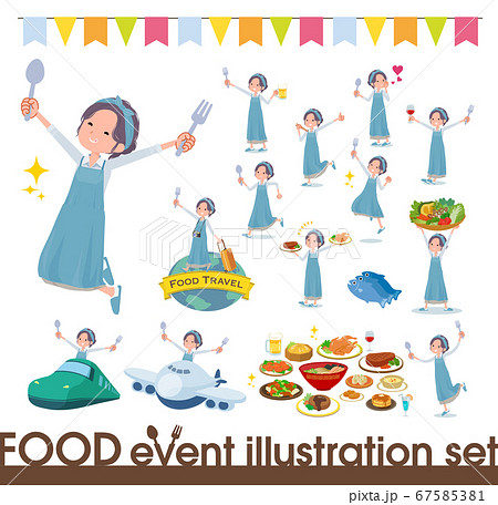 flat type hairband apron mom_food festival 67585381